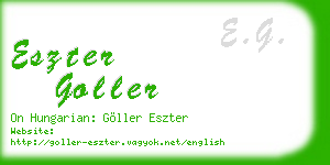 eszter goller business card